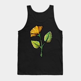 Yellow Spring Flower Tank Top